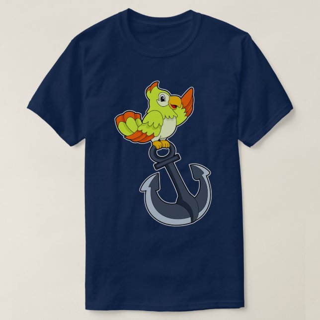 Parrot with Anchor T-Shirt (Design Front)