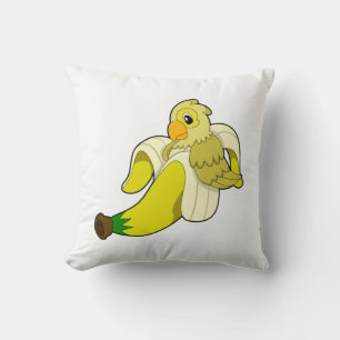 Parrot with Banana Cushion
