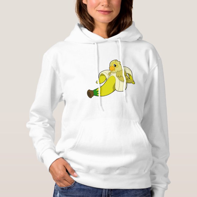 Parrot with Banana Hoodie (Front)