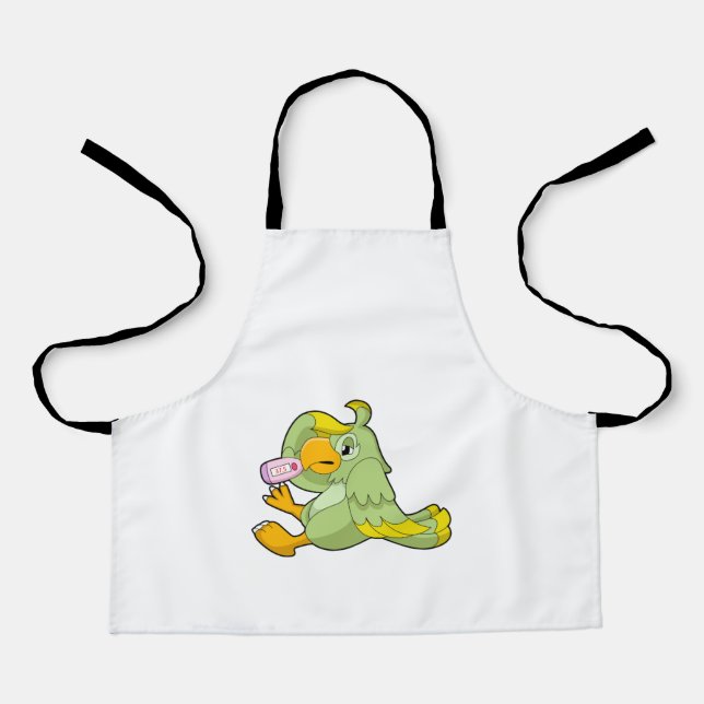 Parrot with Clinical thermometer Apron (Front)