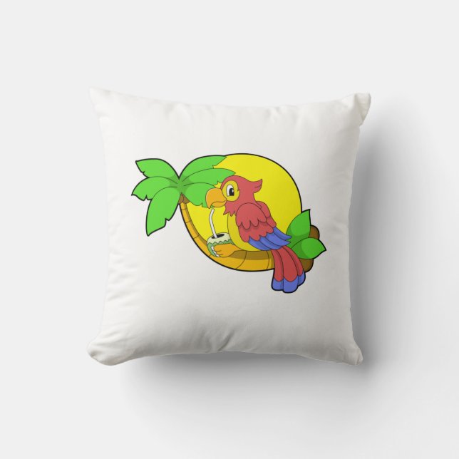 Parrot with Coconut Cushion (Front)