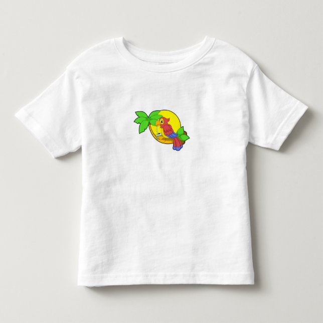 Parrot with Coconut Toddler T-Shirt (Front)