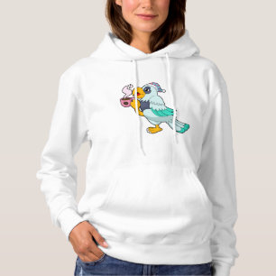 Parrot with Cup of Coffee Hoodie