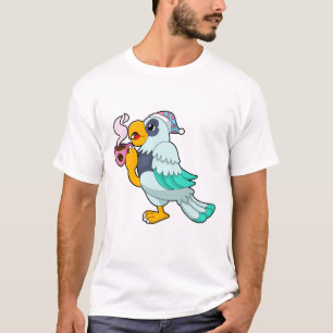 Parrot with Cup of Coffee T-Shirt