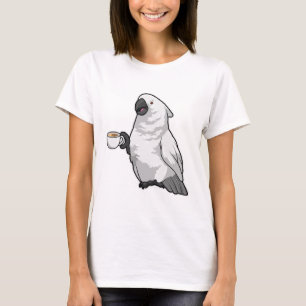 Parrot with Cup of Coffee T-Shirt