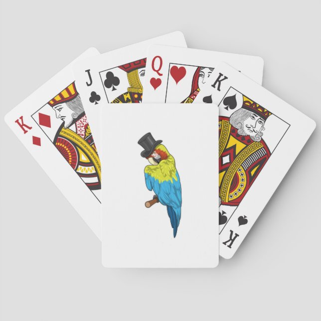 Parrot with Cylinder Playing Cards (Back)