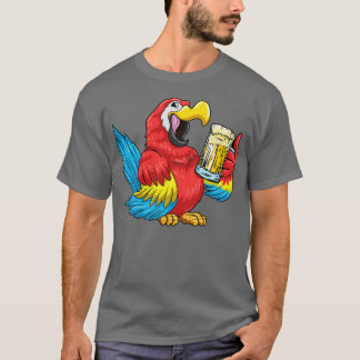 Parrot with glass of beer T-Shirt