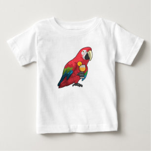 Parrot with Glass of Orange juice Baby T-Shirt