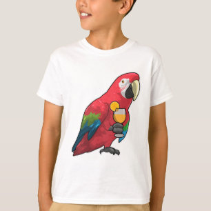 Parrot with Glass of Orange juice T-Shirt