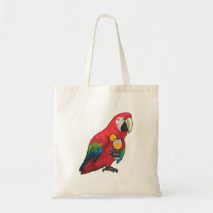 Parrot with Glass of Orange juice Tote Bag