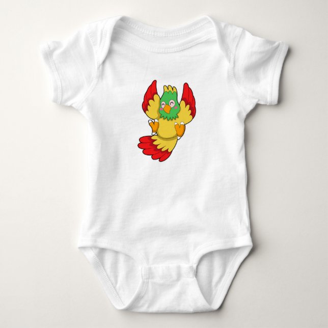 Parrot with green Head Baby Bodysuit (Front)