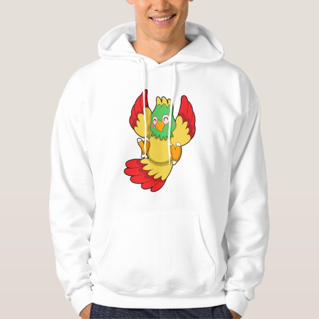 Parrot with green Head Hoodie (Front)
