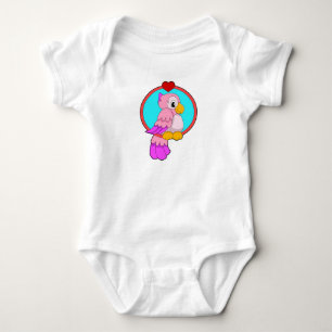 Parrot with Heart Baby Bodysuit
