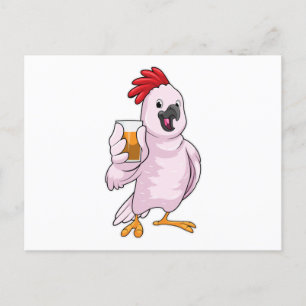 Parrot with Juice Postcard