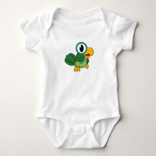Parrot with Magnifying glass Baby Bodysuit
