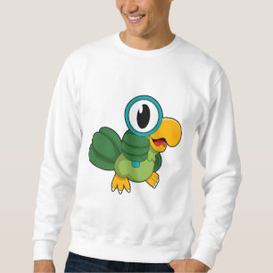 Parrot with Magnifying glass Sweatshirt