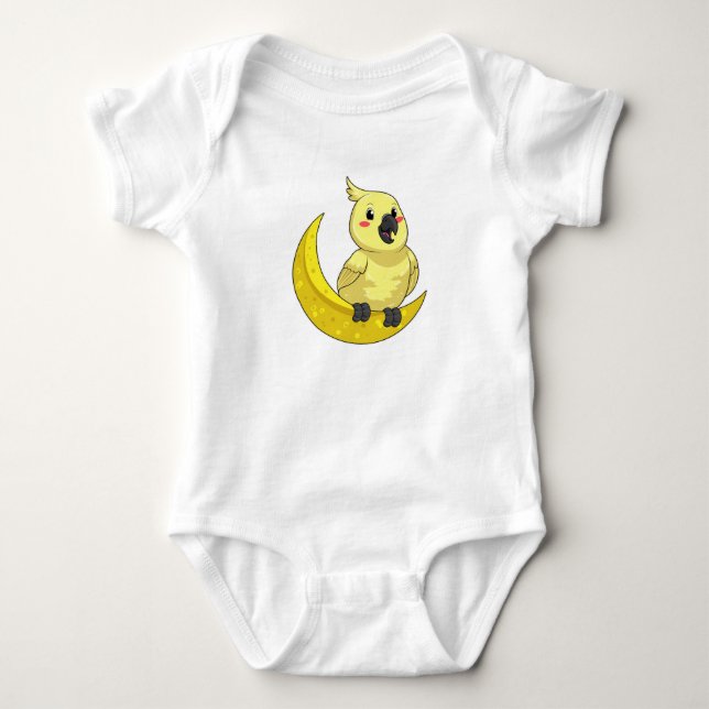 Parrot with Moon Baby Bodysuit (Front)