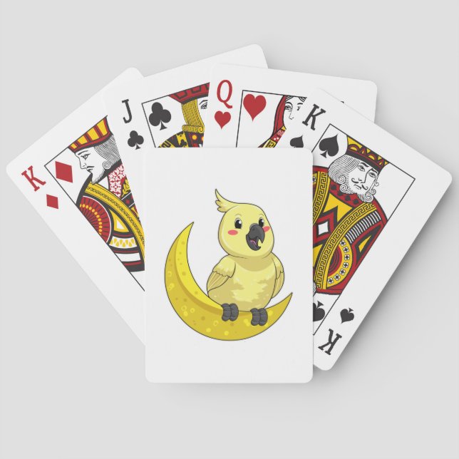 Parrot with Moon Playing Cards (Back)