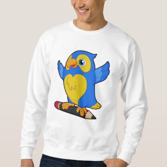 Parrot with Pencil Sweatshirt (Front)