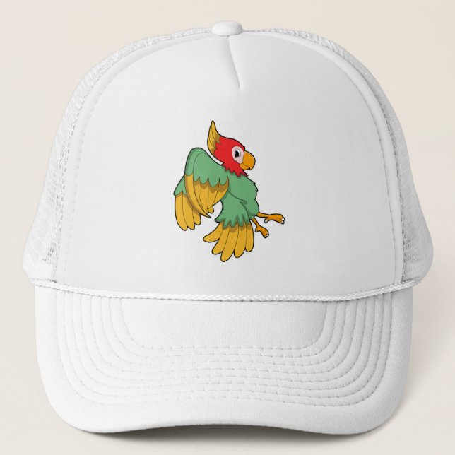 Parrot with red Head Trucker Hat (Front)