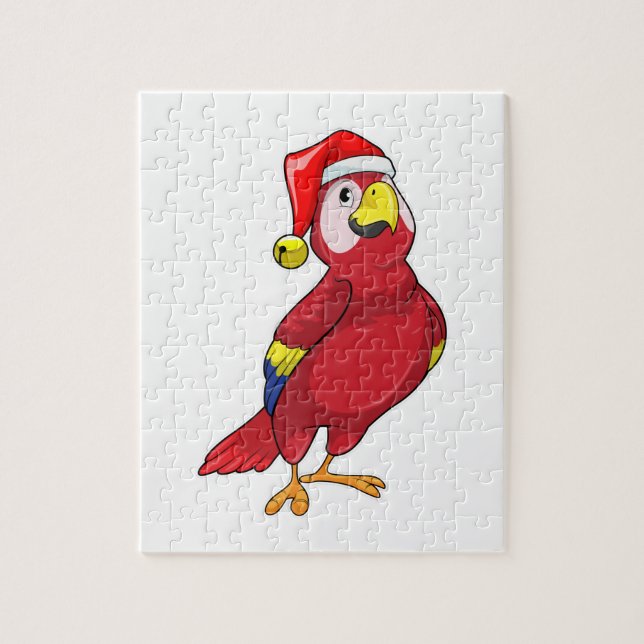 Parrot with Santa hat Jigsaw Puzzle (Vertical)