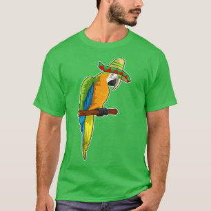 Parrot with Straw hat T-Shirt