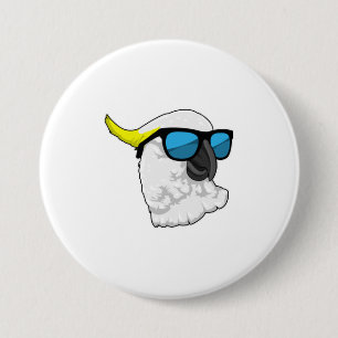 Parrot with Sunglasses 7.5 Cm Round Badge