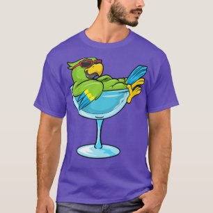 Parrot with Sunglasses and Glass 1 T-Shirt