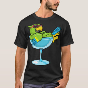 Parrot with Sunglasses and Glass 2 T-Shirt