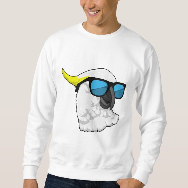 Parrot with Sunglasses Sweatshirt (Front)