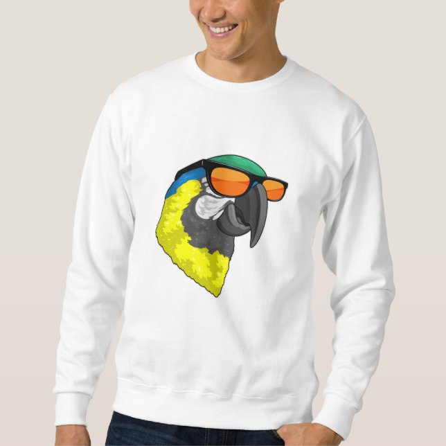 Parrot with Sunglasses Sweatshirt (Front)