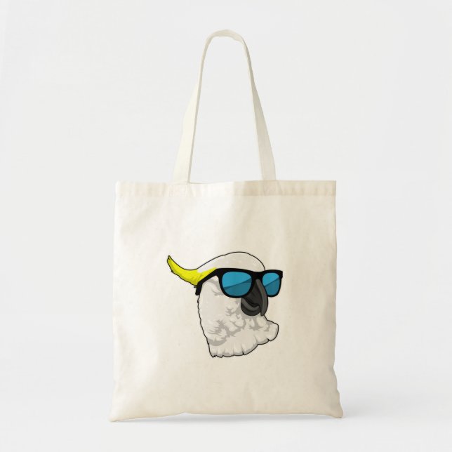 Parrot with Sunglasses Tote Bag (Front)