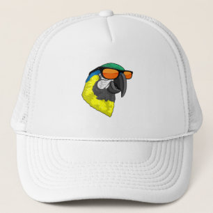 Parrot with Sunglasses Trucker Hat