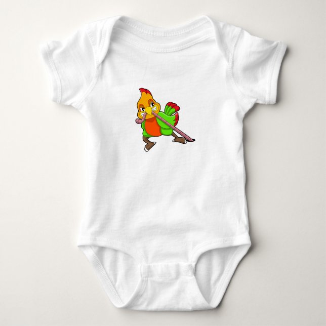 Parrot with Worm Baby Bodysuit (Front)