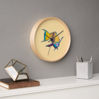 Parrotfish - Abstract Design - Cut out of photo | Clock