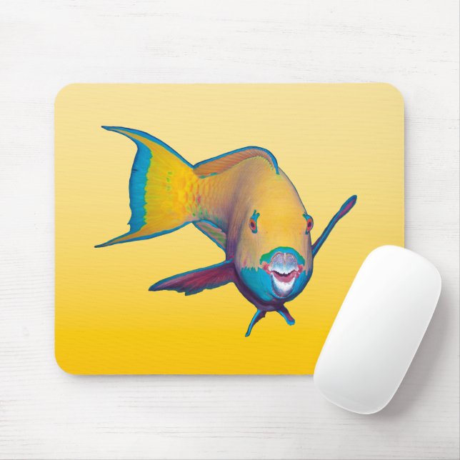 Parrotfish - Abstract Design - Cut out of photo |  Mouse Mat (With Mouse)