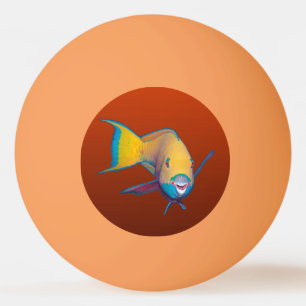 Parrotfish - Abstract Design - Cut out of photo Ping Pong Ball
