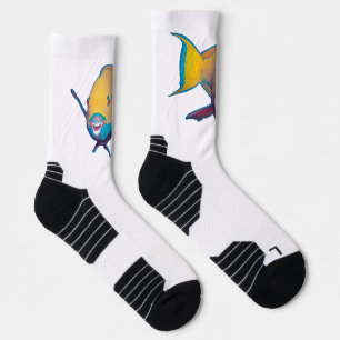 Parrotfish - Abstract Design - Cut out of photo    Socks