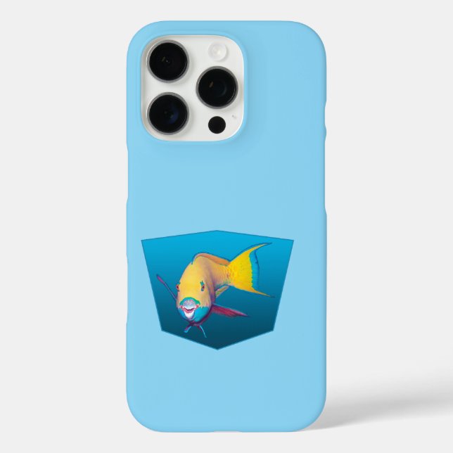 Parrotfish - Design gradient blue background |  Case-Mate iPhone Case (Back)