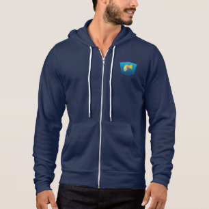 Parrotfish - Design gradient blue background Hoodie