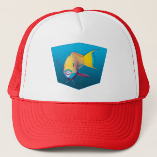 Parrotfish - Design gradient blue background | Trucker Hat