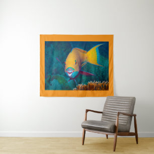 Parrotfish - Striking Make-Up! Colourful photo    Tapestry