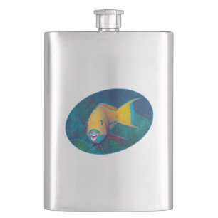 Parrotfish Underwaterphoto - Photographic design Hip Flask