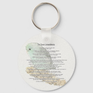 Parrotlets' Eleven Demandments Key Ring