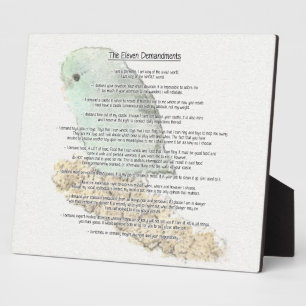 Parrotlets' Eleven Demandments Plaque