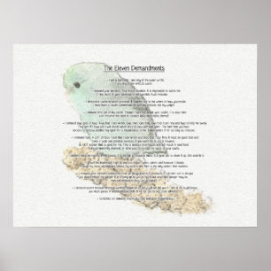 Parrotlets' Eleven Demandments Poster