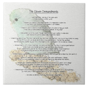 Parrotlets' Eleven Demandments Tile