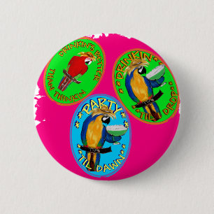PARROTS 6 CM ROUND BADGE