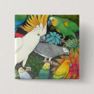 Parrots and Bromeliads Pin