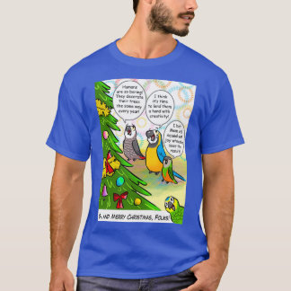 Parrots and Christmas tree T-Shirt